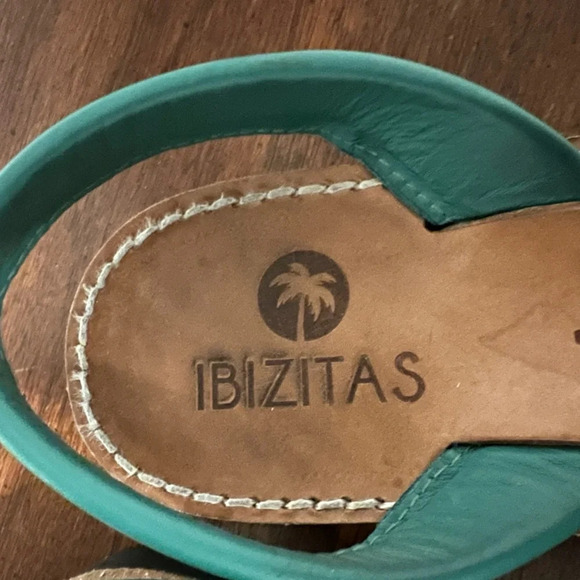 Avarcas Made in Brazil green leather sandals size 7 - Picture 5 of 8